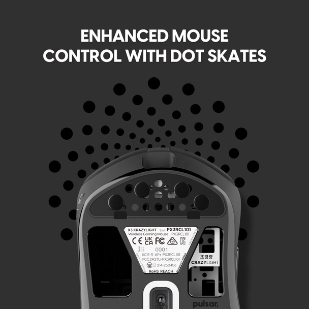 Pulsar X3 CrazyLight Mini Wireless Gaming Mouse 32000 DPI 43g Black - PX3RCL101 – image 7