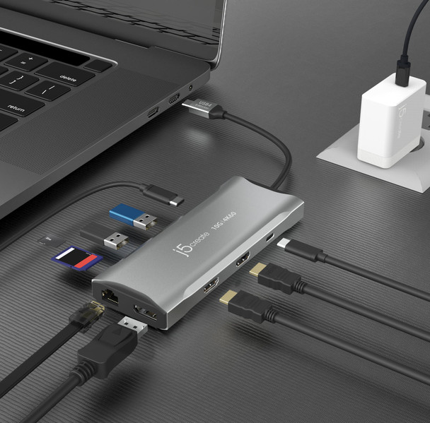 J5CREATE 4K60 Elite USB-C Triple-Monitor Mini Dock - JCD397-N – image 7