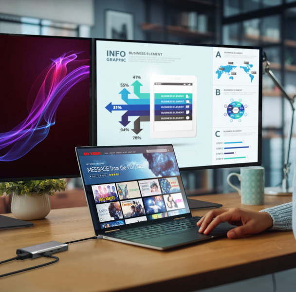 J5CREATE 4K60 Elite USB-C Triple-Monitor Mini Dock - JCD397-N – image 11