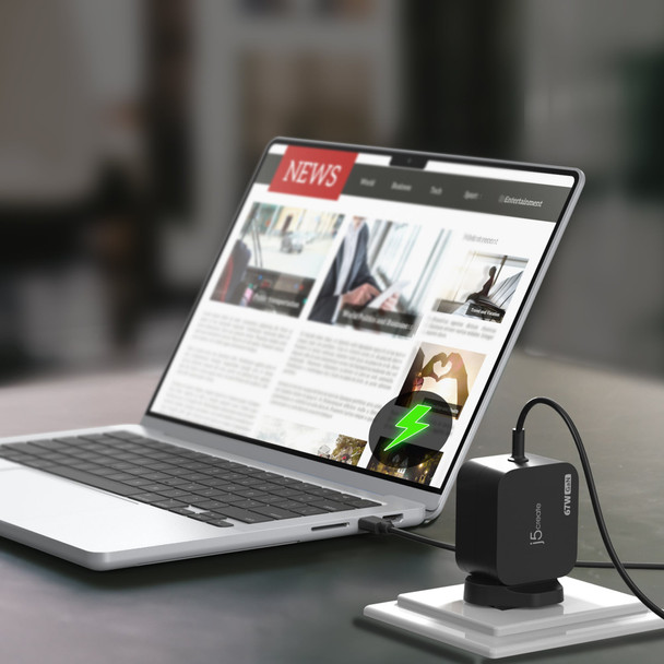 j5create 67W GaN PD USB-C Mini Charger with 3 DC Connectors - JUP1565DCF3A-FN – image 7