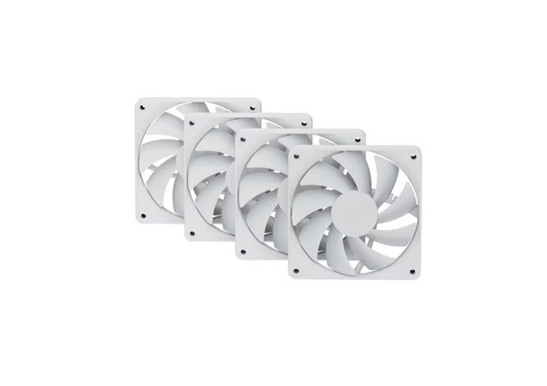 HYTE FA12 120mm PC Case Fans 4 Pack - Snow White, PWM, 72 CFM - FAN-HYTE-FA12-WW-4