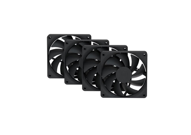 HYTE FA12 120mm PWM Case Fans 4 Pack with 72 CFM Airflow - FAN-HYTE-FA12-BB-4
