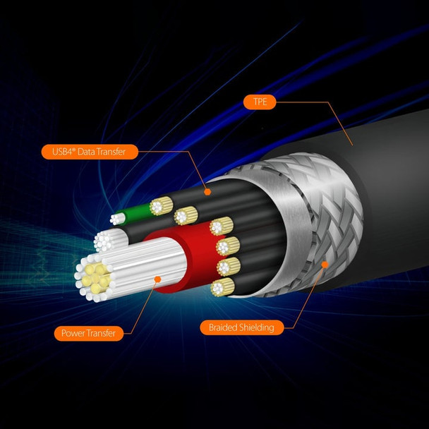 j5create JUC29L08 USB Type-C Cable 40Gbps 240W 0.8m - JUC29L08-N – image 10