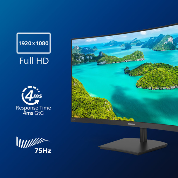 Philips E Line 241E1SC/00 computer monitor 59.9 cm (23.6") 1920 x 1080 pixels Full HD LED Black – image 4