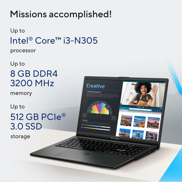 ASUS Vivobook Go 15 15.6" FHD Laptop Intel N100 4GB RAM 128GB SSD Windows 11 – image 12