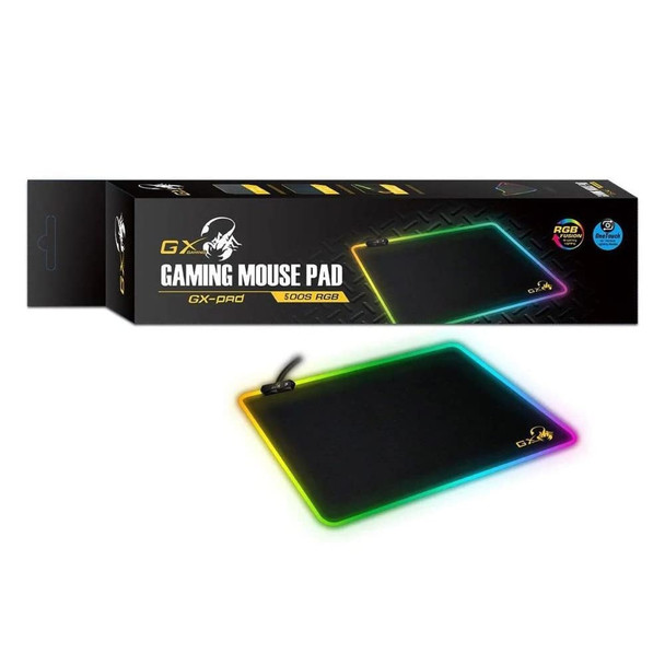 Genius GX-Pad 500S RGB RGB Soft Gaming Mouse Pad, 450 x 400 x 3mm, Spill Resistant, Non-Slip Base