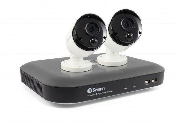 Swann DVR4-4980 4 Channel 5MP DVR with 2x Thermal 5MP Cameras HD CCTV Kit