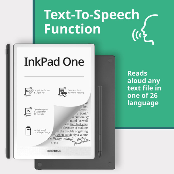 PocketBook InkPad One eReader, 10.3" E Ink, 32GB, Wi-Fi, Bluetooth - PB1030-8-WW – image 5