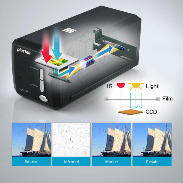 Plustek OpticFilm 8200i SE 35mm Film and Slide Scanner, 7200 dpi, 3.6 Dmax - 0226TS – image 3