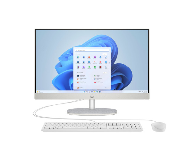 HP 24 All-in-One PC 23.8" Intel i3 8GB RAM 512GB SSD Windows 11 White - HP Renew Refurbished