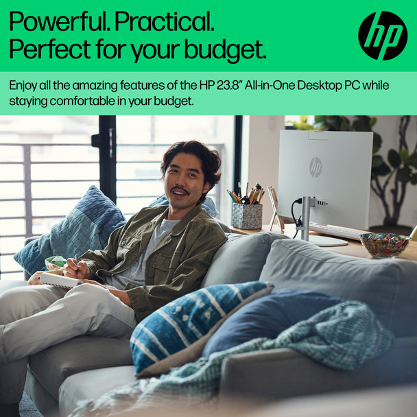 HP 24 All-in-One PC 23.8" Intel i3 8GB RAM 512GB SSD Windows 11 White - HP Renew Refurbished – image 8