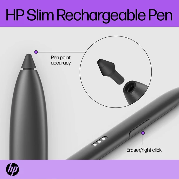 HP Slim Rechargeable Pen for Pro x360 Fortis 11 435 Laptop Stylus Black New – image 8