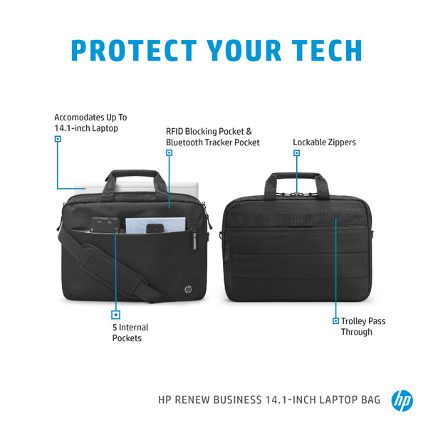 HP Renew Business 14.1 Inch Laptop Bag Black Carrying Case – image 7