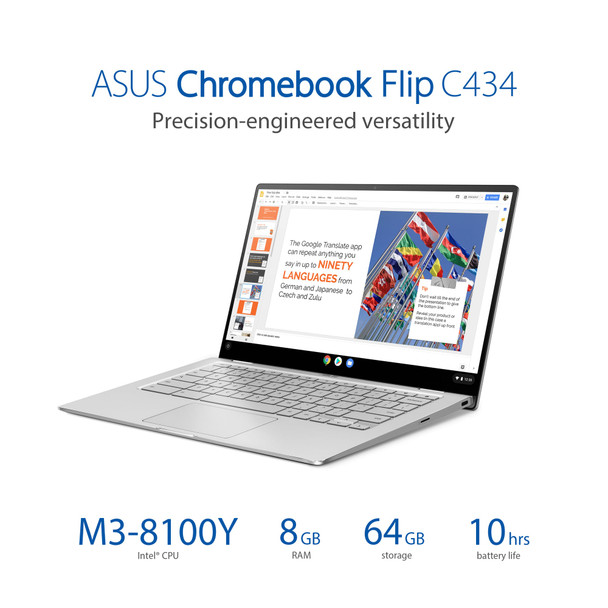 ASUS Chromebook Flip C434 14" FHD Touch 2-in-1 Laptop Core m3-8100Y 8GB 64GB – image 10