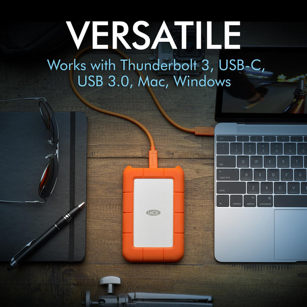 LaCie Rugged 5TB External Hard Drive HDD USB-C Portable Storage for Mac & PC – image 4