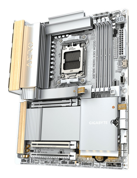 GIGABYTE X870E AERO X3D WOOD ATX Motherboard Socket AM5 DDR5 Wi-Fi 7 PCIe 5.0 – image 4