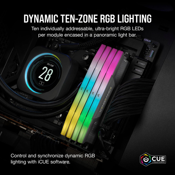 CORSAIR VENGEANCE RGB DDR5 16GB (2 x 8GB) Up To 5600MHz AMD INTEL RAM – image 4