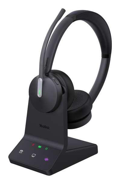 Yealink WH64 Dual UC Wireless Headset, DECT + Bluetooth, Noise Cancelling Boom Mic, Busylight, USB-C - 1208673