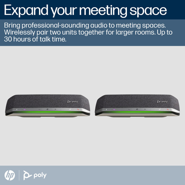 Poly Sync 40 Microsoft Teams Certified Bluetooth Speakerphone, USB-A/USB-C, 30h Battery - 77P35AA – image 6