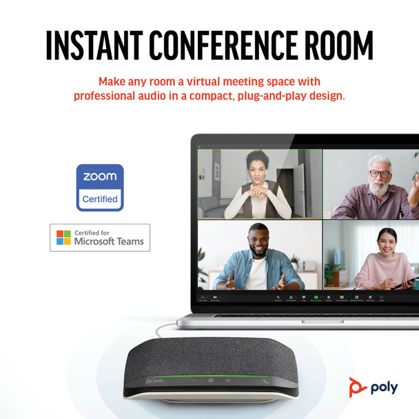 Poly Sync 10 USB Speakerphone, USB-A and USB-C, Two-Mic Noise Reduction, IP64 - 772C3AA – image 3