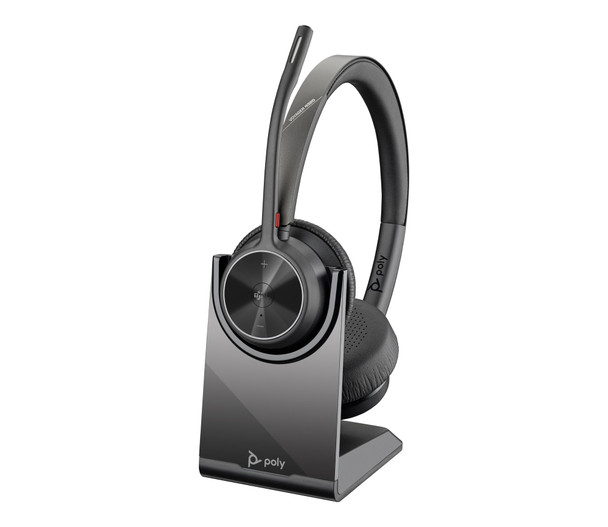 Poly Voyager 4320-M Microsoft Teams Certified Bluetooth Headset, BT700 USB-C Adapter, Charging Stand - 77Z32AA – image 3