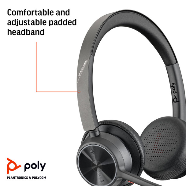 Poly Voyager 4320 Bluetooth Headset, BT700 USB-C Adapter, Up to 24h Talk Time, 50m Range - 76U50AA – image 6