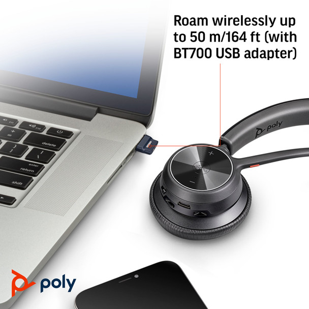 Poly Voyager 4310 Microsoft Teams Certified Mono Bluetooth Headset, BT700 USB-A Adapter - 77Y91AA – image 4
