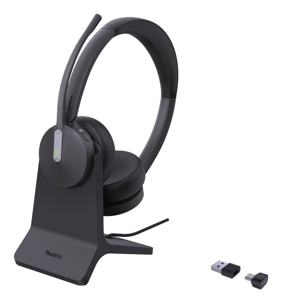Yealink BH70 Dual Bluetooth Headset with Charging Stand, 3-Mic AI Noise Cancellation, USB-C/A - 1208701