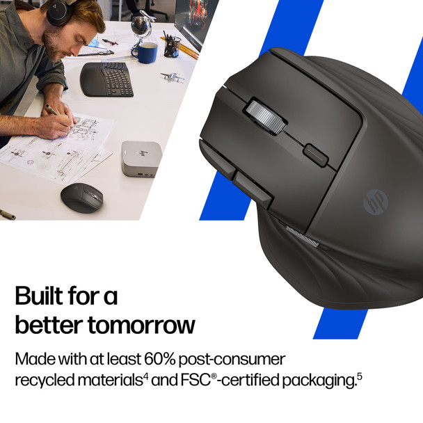 HP 785M Ultra-Fast-Scroll Wireless Mouse, Dual Scroll Wheels, 6 Programmable Buttons, Bluetooth + Dongle - B8YX4AA#ABB – image 5
