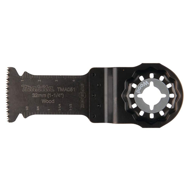 Makita TMA051 Starlock Plunge Cut Multi-Tool Saw Blades, HCS, 32 x 50mm, 18 TPI, Pack of 5 - B-64858-5