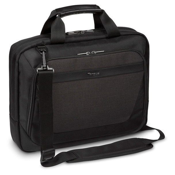 Targus CitySmart Slimline Topload Laptop Case for 12-14" Laptops, Multi-Fit Cradle, Black/Grey - TBT913GL