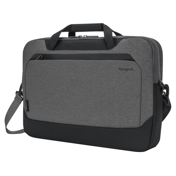 Targus CypressEco 15.6" Laptop Briefcase, Recycled Materials, Two Main Compartments, Black/Grey - TBT92602GL – image 3