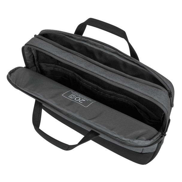 Targus CypressEco 15.6" Laptop Briefcase, Recycled Materials, Two Main Compartments, Black/Grey - TBT92602GL – image 7