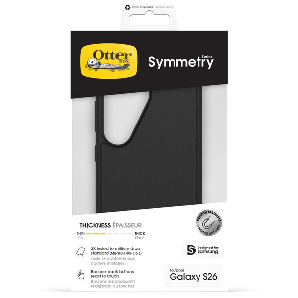 OtterBox Symmetry Series Case with Magnets for Samsung Galaxy S26, Black – image 5