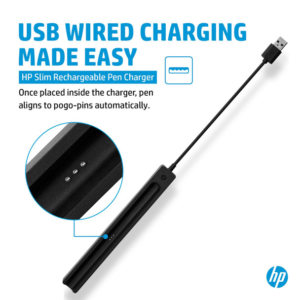 HP Slim Rechargeable Pen USB Charger, Black, 0.15m Cable - 4X491AA#AC3 – image 9