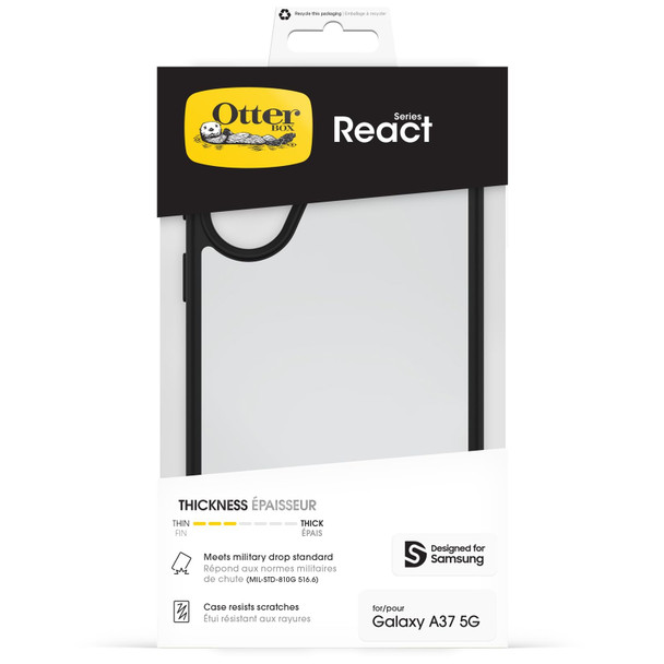 OtterBox React Series Case for Samsung Galaxy A37 5G, Clear/Black, Ultra-Slim - 77-000474 – image 5