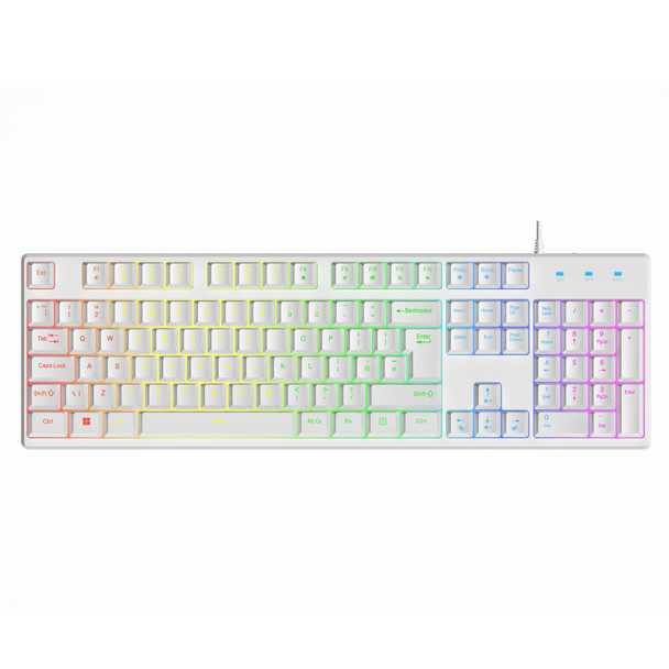 VIDA Rebel 2-in-1 USB Gaming Keyboard and Mouse Kit, RGB, UK Layout, 7200 DPI, White - REBEL2IN1-WHT – image 4