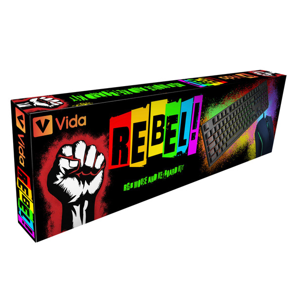 VIDA Rebel 2-in-1 USB Gaming Keyboard and Mouse Kit, RGB, UK Layout, 7200 DPI, Black - REBEL2IN1-BLK – image 6