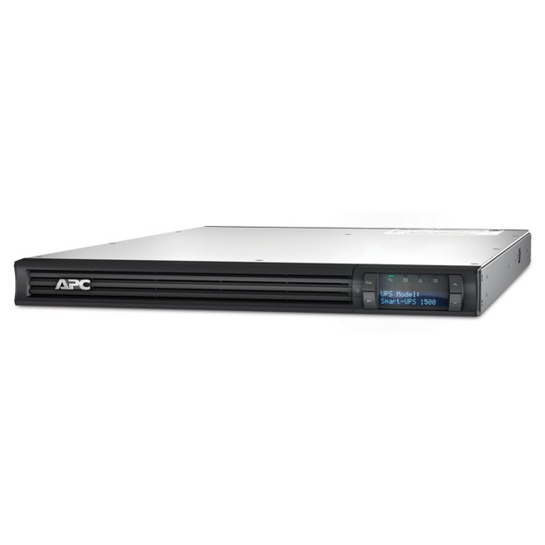 APC Smart-UPS 1500VA 1U Rackmount UPS, 1000W, Line-Interactive, Sine Wave, 4x C13, USB - SMT1500RMI1U