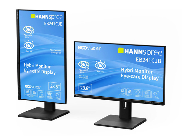 Hannspree Hybri EB241CJB 23.8" Full HD Paper-Like Monitor, 75Hz, USB-C 65W PD, Height Adjustable - EB241CJB – image 5