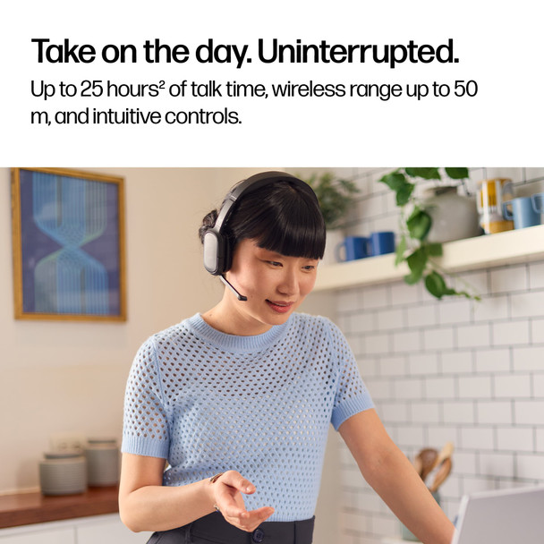 Poly Focus 625 Bluetooth Headset with Wireless Charge Stand, Hybrid ANC, USB-C Adapter - C56XXAA#AC3 – image 3