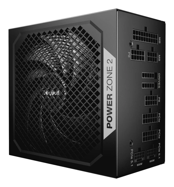 be quiet! Power Zone 2 1200W ATX 3.1 Power Supply, 80 PLUS Platinum, Fully Modular, 140mm Fan - BP030EU
