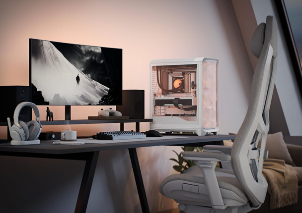 Fractal Design Meshify 3 RGB White PC Case, Clear Tint Tempered Glass, 3x ARGB Fans - FD-C-MES3A-07 – image 2