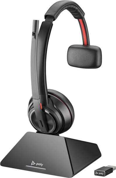 Poly Savi 8210 Monaural DECT Headset with Charging Cradle, 1880-1900 MHz, No Base - 8Y9C3AA#ABB