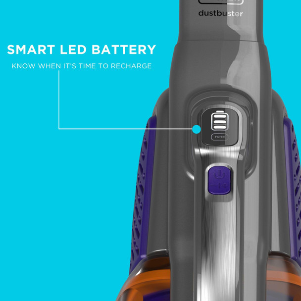BLACK+DECKER Dustbuster Gen 11 Pet 18V Cordless Handheld Vacuum, 2.0Ah, Pet Head, Charging Base - BHHV520BFP-GB – image 6