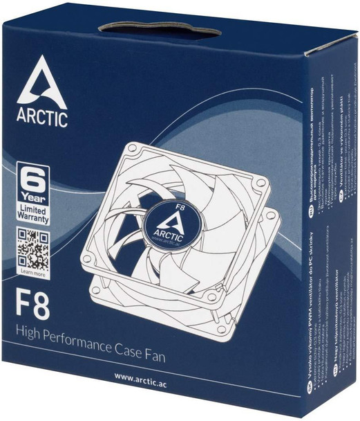 Arctic F8 80mm 2000RPM High Performance PC 3 Pin Case Cooling Fan