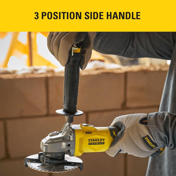 STANLEY FATMAX V20 18V Cordless Brushless 125mm Angle Grinder, Body Only - SFMCG710B-XJ – image 4