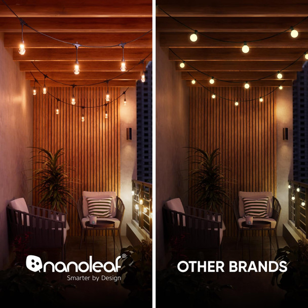 Nanoleaf Matter Essentials Outdoor String Lights Expansion Pack, 15m, 20 RGBICW Bulbs, IP65 - NF084E00-20SLO – image 3