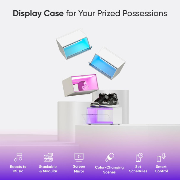 Nanoleaf Smart LED Shoe Box Display Case Expansion, 1-Pack, Stackable (Requires Starter Kit) - SQFX01E00-1WT – image 2