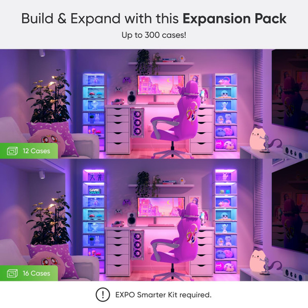 Nanoleaf Smart LED Shoe Box Display Case Expansion, 1-Pack, Stackable (Requires Starter Kit) - SQFX01E00-1WT – image 3